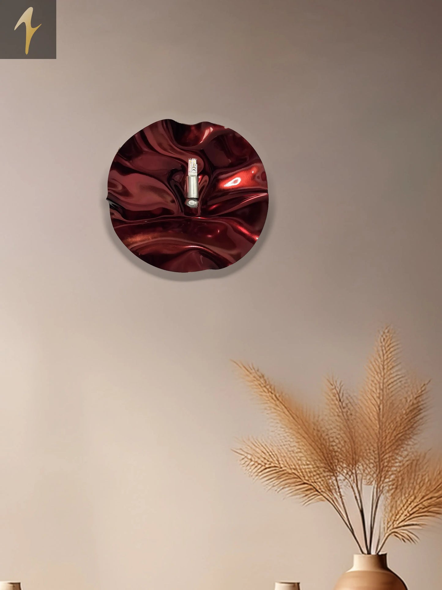 YUVARLAK BORDO APLİK ferrahdizayn